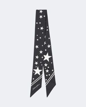 Dolce & Gabbana Printed Silk Twill Scarf - White