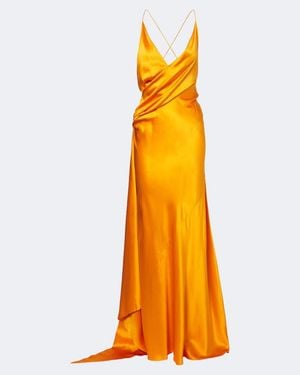 Alex Perry Robe Aus Seidensatin - Orange