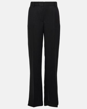 TOTEME Mid-Rise Straight Pants - Black