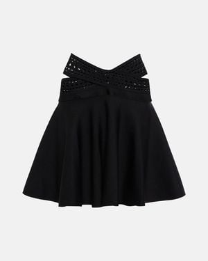 Alaïa Vienne High-Rise Miniskirt - Black