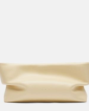 Aesther Ekme Nina Medium Leather Clutch - Natural