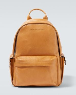 Brunello Cucinelli Mochila De Piel - Neutro