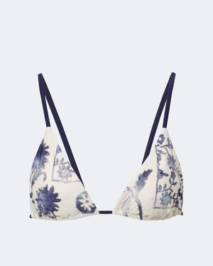 SIR. Phillipa Floral Bikini Top - Blue
