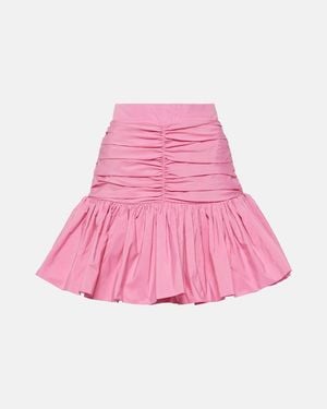 Patou Ruffled High-Rise Faille Miniskirt - Pink