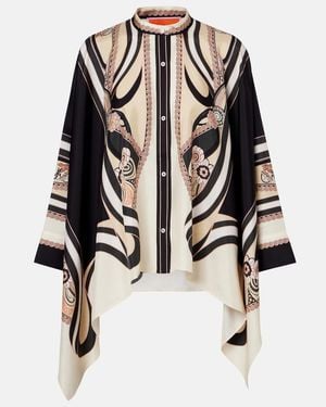 La DoubleJ Hemd Foulard Aus Seiden-Twill - Schwarz