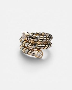 Marina B Trisola 18Kt And Titanium Ring With Diamonds - White