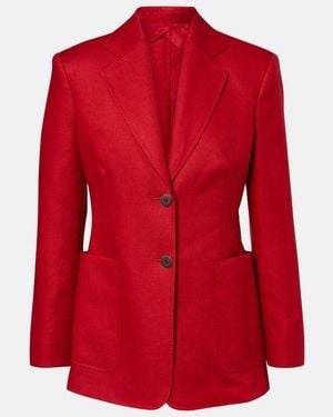 Max Mara Volonta Linen Blazer - Red