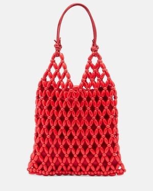 STAUD Tasche Karla Mit Perlen - Rot