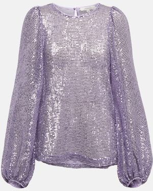 Dorothee Schumacher Sparkling Moment Sequined Blouse - Purple