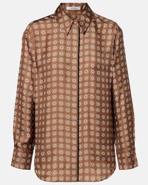 Dorothee Schumacher Graphic Dreams Printed Silk Twill Shirt - Brown