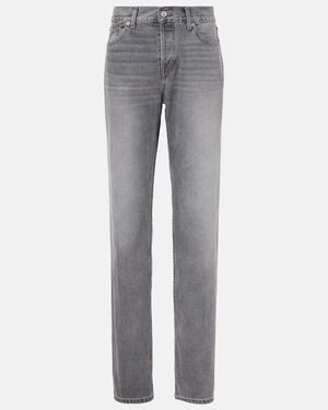 RE/DONE High-Rise Straight Jeans - Grey