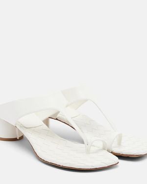 Bottega Veneta Sandalen Livia Aus Leder - Wei&szlig;