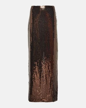‎Taller Marmo Eva Sequined Maxi Skirt - Brown