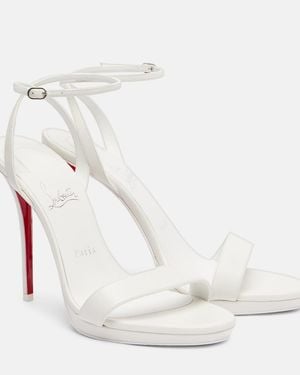 Christian Louboutin Miss Z 120 Leather Sandals - White