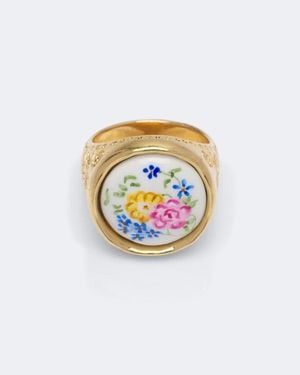 Chloé Bloomcraft Floral Signet Ring - White