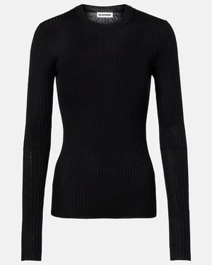Jil Sander Pullover Aus Seide - Schwarz