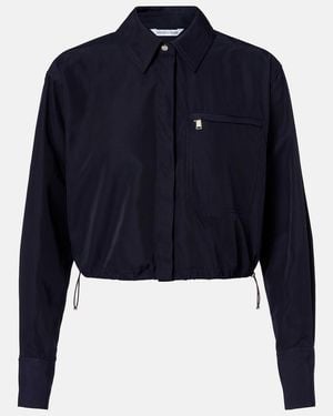 Veronica Beard Wilfred Technical Taffeta Shirt - Blue