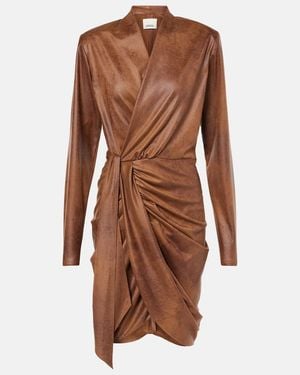 Isabel Marant Aleora Draped Wrap Dress - Brown