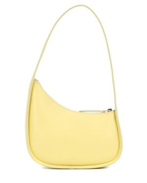 The Row Half Moon Leather Shoulder Bag - Yellow