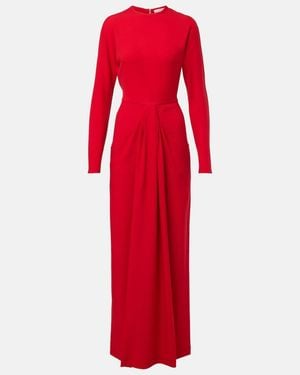 The Row Anselm Draped Jersey Maxi Dress - Red