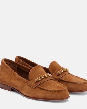 Veronica Beard Penny Suede Loafers - Brown