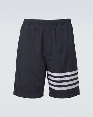 Thom Browne 4-Bar Ripstop Shorts - Blue