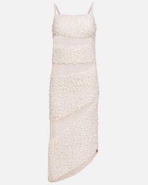 Dion Lee Paneled Linen-blend Gown - Natural