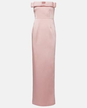 The New Arrivals Ilkyaz Ozel Sisu Bow-Detail Satin Gown - Pink