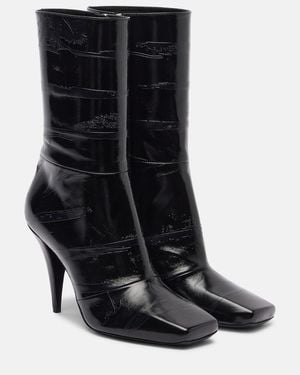 Givenchy Sliced Square 95 Leather Ankle Boots - Black