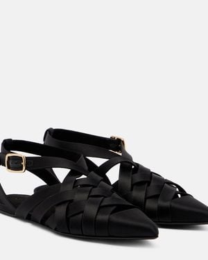 Loro Piana Sandalias Silene De Saten - Negro