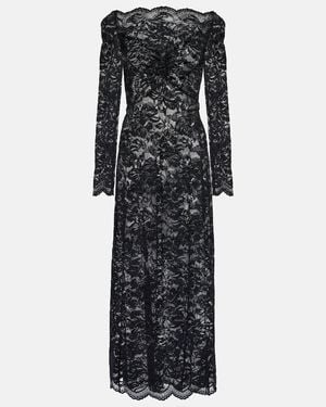 Rabanne Floral Lace Maxi Dress - Black