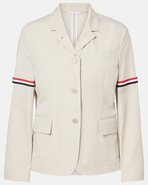 Thom Browne 4-Bar Cotton Jacket - Natural