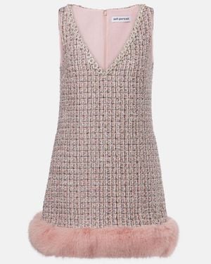 Self-Portrait Sequined Minidress - Brown
