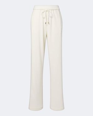 Max Mara Virgin Wool Straight Trousers - White