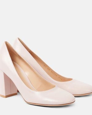 Gianvito Rossi 85 Leather Pumps - Natural
