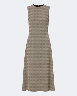 Emilia Wickstead Rumi Prince Of Wales Check Midi Dress - Natural