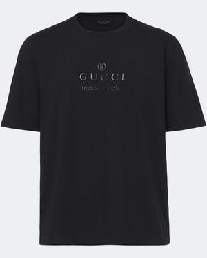 Gucci T-Shirt Aus Jersey - Schwarz