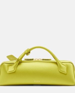 Alaïa Le Teckel Satin Clutch - Yellow