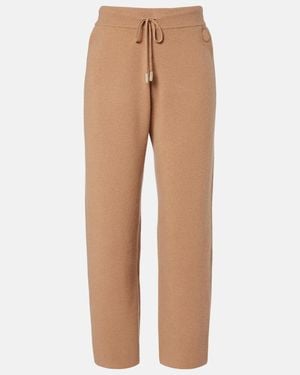 Moncler Wool And Cashmere Joggers - Natural