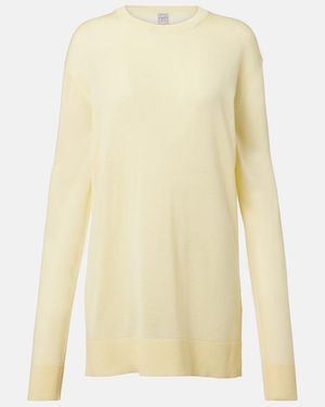 TOTEME Oversized Semi-Sheer Jumper - Yellow