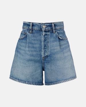 Agolde Shorts Di Jeans Lyonne - Blu