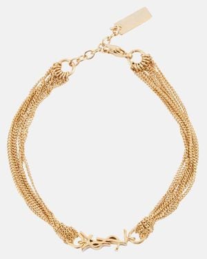 Saint Laurent Brazalete Ysl - Metálico
