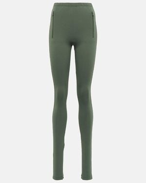 Wardrobe NYC Side Split High-Rise Leggings - Green