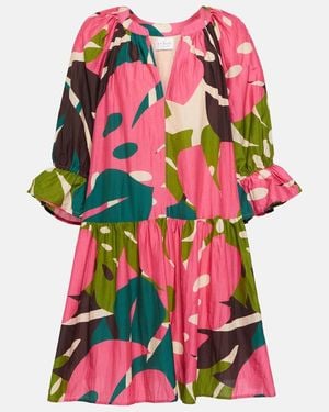 Velvet Tracy Cotton And Silk Minidress - Pink