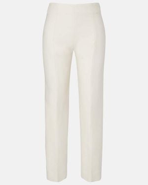TOTEME Schmale Hose Aus Wolle Und Seide - Weiß