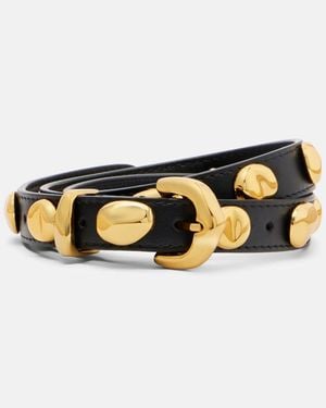 Amanu Vaal Embellished Leather Belt - Black