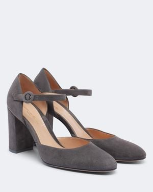 Gianvito Rossi Suede Court Shoes - Brown