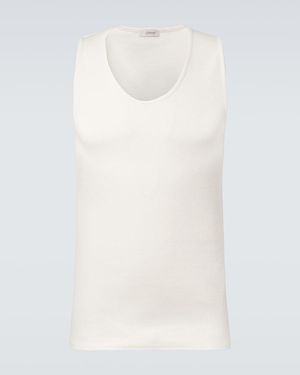 Lemaire Cotton And Linen Tank Top - White