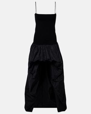 Stella McCartney Asymmetric Crepe And Jersey Gown - Black