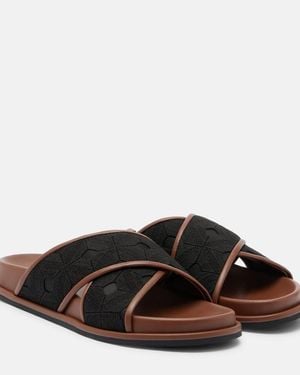 Max Mara Bestickte Sandalen Peonie - Braun